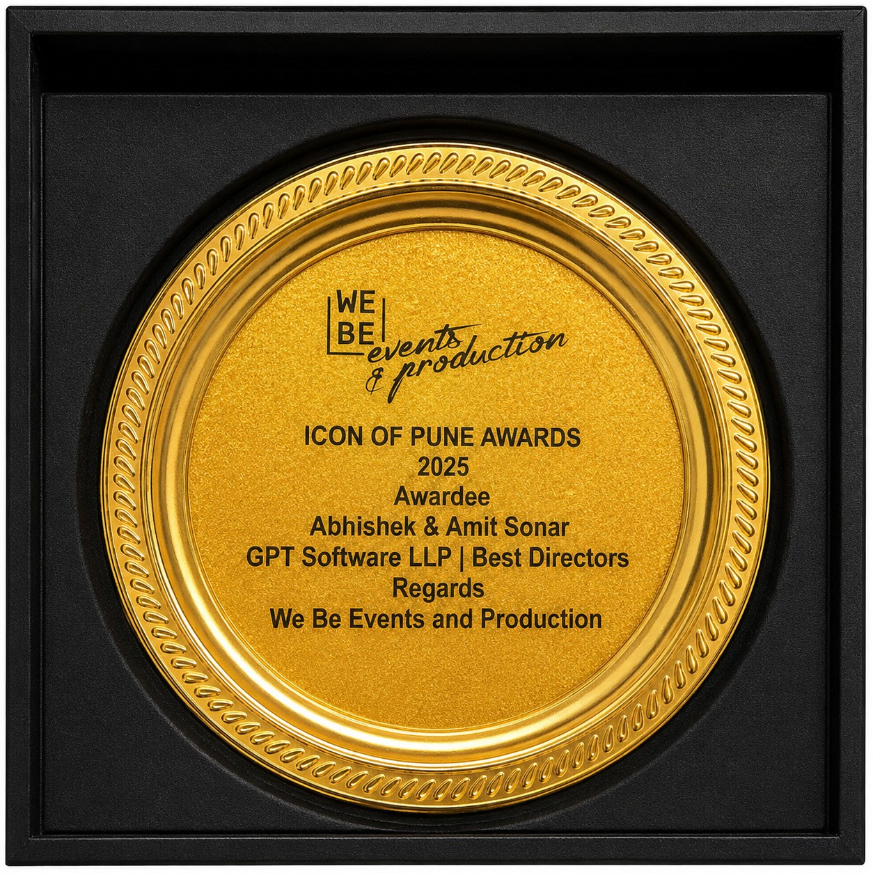 Icon of Pune Award Plaque